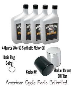 Synthetic Oil Change Kit Filter Twin Cam Harley  