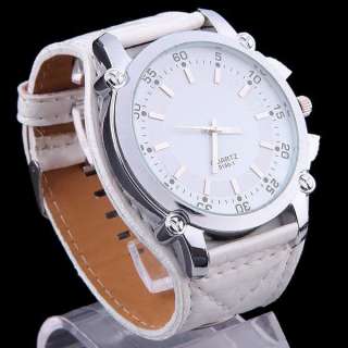 Unisex Quartz Wrist Watch Synthetic Leather Band M376W  