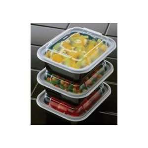   Black Square Container/Lid Combo 150 CT