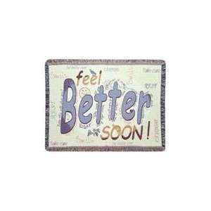  Feel Better Get Well Speedy Recovery Afghan Throw Blanket 