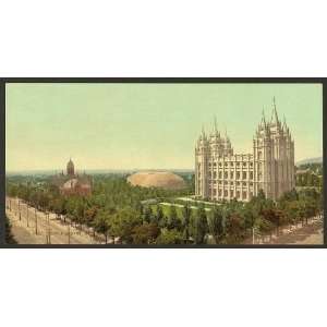  Temple Square,Tabernacles,mormon,Salt Lake City,c1898 