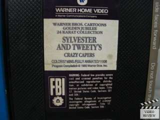 Sylvester and Tweetys Crazy Capers VHS Golden Jubilee  