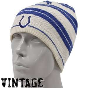   Colts Khaki Royal Blue Vintage Knit Beanie