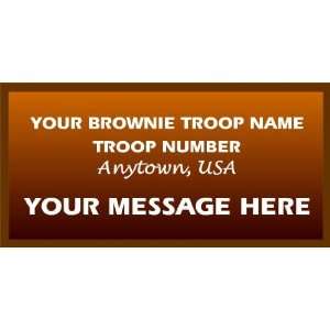   3x6 Vinyl Banner   Generic Brown Brownie Troop Name 