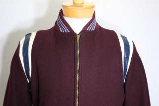 Vintage 50s Mens Leather Wool Varsity Jacket 40  