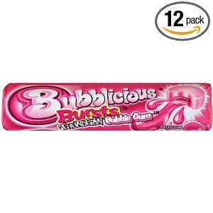 Bubblicious Burst Liquid Center Filled Thunderin Bubble Gum, 7 Piece 