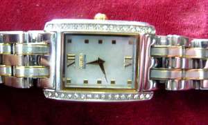    DRIVE MOP Mother Of Pearl Dial SWAROVSKI Crystal Watch AS IS  