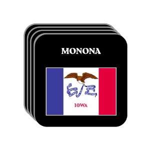  US State Flag   MONONA, Iowa (IA) Set of 4 Mini Mousepad 