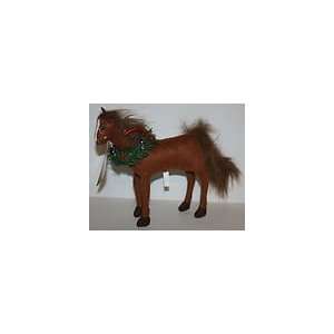  9 Annalee Christmas Brown Horse with Wreath #948309 NWT 