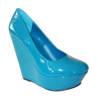   vibe round toe patent covered platform wedge pump the spring hot trend