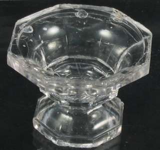 Early Octagonal Flint Glass Salt 1840s  
