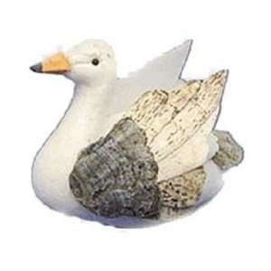   and Garden Accents Small Bird Swan 2 1/2 White/Brown