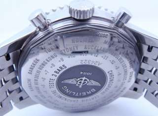 Mens Breitling Navitimer World Automatic Stainless Steel Chronograph 