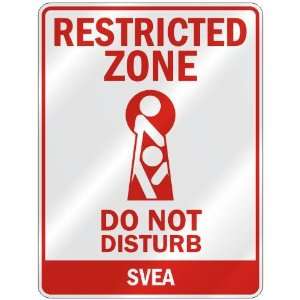   RESTRICTED ZONE DO NOT DISTURB SVEA  PARKING SIGN