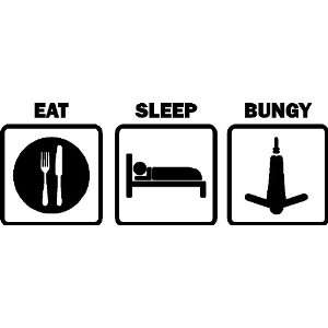  EAT SLEEP BUNGY CAR DECALS STICKERS BUNGY JUMPING VINYL 