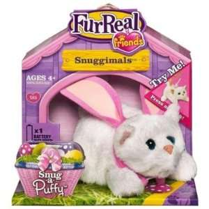   Snuggimals Snug  A  Puffy White Kitten Bunny Ears Toys & Games
