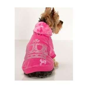  Juicy Couture Dog Crown Velour Hoodie Pink Kitchen 