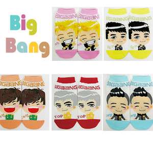 5Pairs BIGBANG Korean Super Star Character Socks[K POP]  