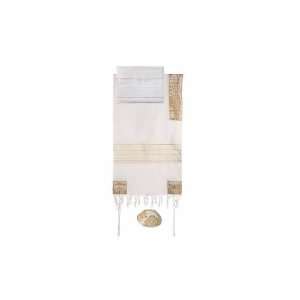  Yair Emanuel Golden Old City Cotton Embroidered Tallit 