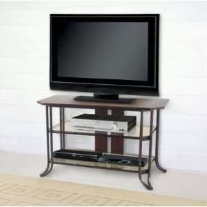 40 Wood and Glass TV Stand (Walnut / Middleton Brown) (24H x 40.50W 