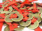 Fengshui Three Red Ribbon Feng Shui Coins W Red Envelop items in FENG 