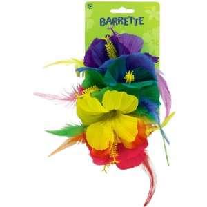 Luau Rainbow Deluxe Barrette Party Supplies (Various   color may vary)