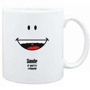  Mug White  Smile if youre relaxed  Adjetives Sports 