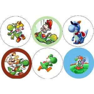   YOSHI Pinback Buttons 1.25 Pins / Badges Super Mario World (Set #1