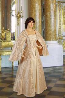   Renaissance Dress Gown Handmade from Brocade Baroque Damask  
