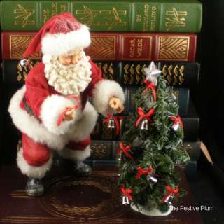 NIB 809667 Possible Dreams Silver Bells Santa Musical 2pc with Tree 