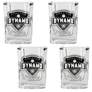  Houston Dynamo MLS 4pc Square Shot Glass Set   Primary 