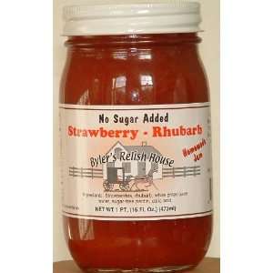 Bylers Homemade Amish Country No Sugar Added Strawberry Rhubarb Jam 