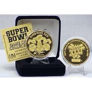  24kt Gold Super Bowl XXXI FLIP COIN By Highland Mint 