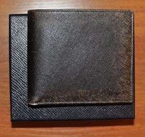 Brown Antiqued Saffiano Leather Wallet Prada  
