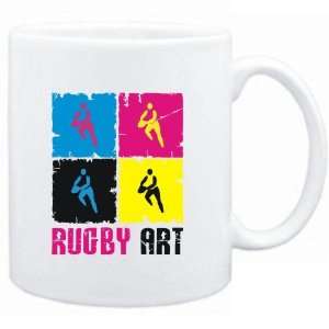  Mug White  Rugby Art  Sports
