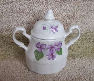 Meakin English Violets Sugar Bowl with Lid Loc#1234  