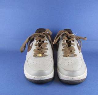 Nike Air Force 1 Womans 7M Shoe Beige/Brown Excellent  