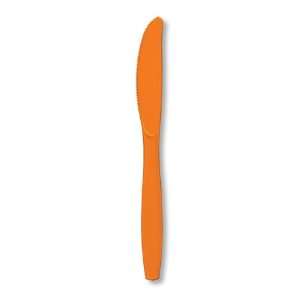 Sunkissed Orange Plastic Knives   600 Count Kitchen 