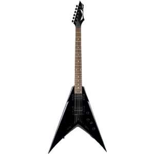  Dean V Dave Mustaine Guitar, Signature Black with Case 