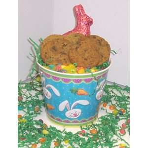 Scotts Cakes 1 lb. Brownie Chunk Cookies in a Blue Bunny Pail with 