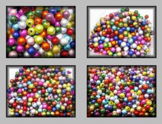  New Multi Colour Round Acrylic Miracle Beads bse  