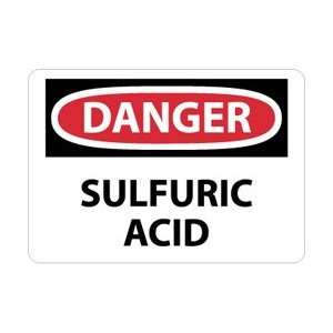 D85RB   Danger, Sulfuric Acid, 10 X 14, .050 Rigid Plastic  