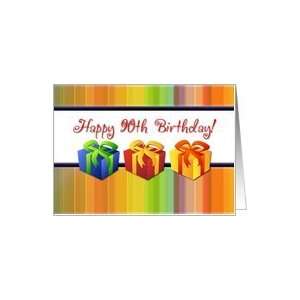  Happy 90th Birthday   Colorful Gifts Card Toys & Games