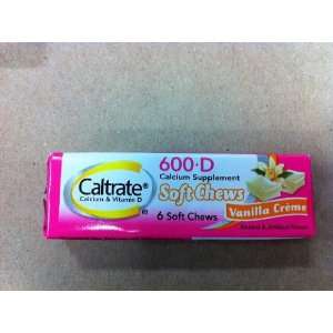 Caltrate 600+D   6 Vanilla Creme Soft Chews (PACK of 10  60 Softchews 