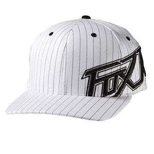  Fox Racing Supersonic Flexfit Hat   L/XL/White Automotive