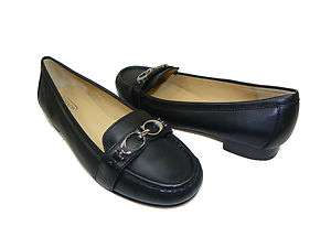 COACH ELOISE SOFT LEATHER WOMENS BLACK LOAFERS Authentic New in Box 