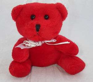 Russell Stover Plush Red Teddy BEAR Mini Heart Ribbon 4  