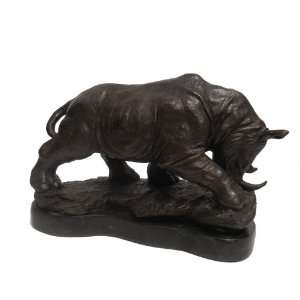  Bronze African Rhinoceros Safari Rhino Sculpture