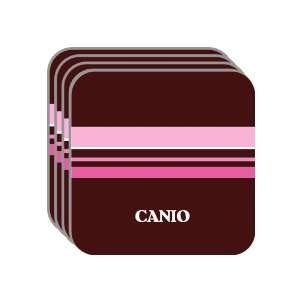 Personal Name Gift   CANIO Set of 4 Mini Mousepad Coasters (pink 