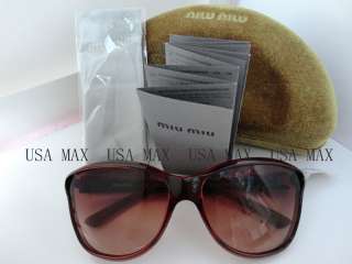 Miu Miu Brown gradient Sunglasses with Case SMU07L NWT  